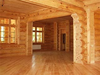 строительство деревянных домов - внутри
